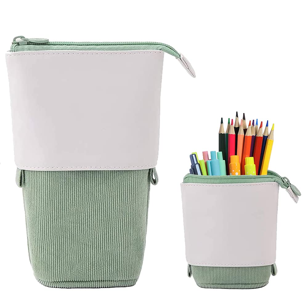 Zip Pencil Case and Pop-Up Pen Holder - 2-in-1 Student Telescopic Case — image 1