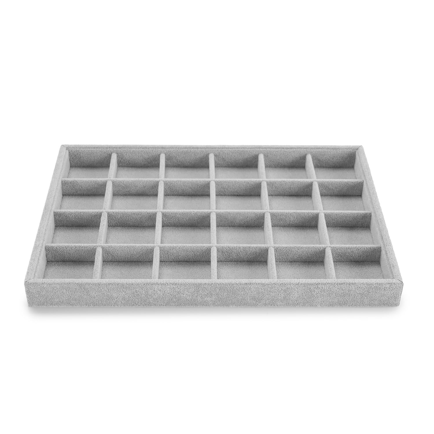 Oirlv Velvet Jewellery Tray Stackable Jewellery Storage Tray for Necklace Earrings Pendants Rings Display and Organiser