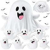 Liliful 16 Inch Ghost Plush Toy Sets Ghost Stuffed Animal Mommy Pillow with 7 Cute Plush Babies Soft Funny White Plushes Gift for Boys Girls Birthday Holiday(Spooky)