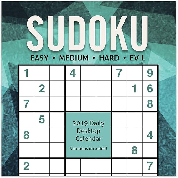 Amazon Sudoku 2019 Daily Desk Calendar Office Products