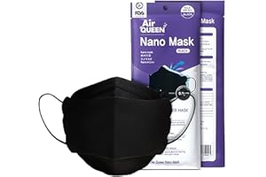 NU-SET Black AirQueen Nano Fiber Filter Face Safety Mask for Adult, Individually Packaged, Made in Korea