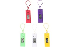 Mikikit Keychain Pocket Watch for Kids Students Electronic Clip-on Watch with Second Hand Easy to Read Time for Backpack Belt
