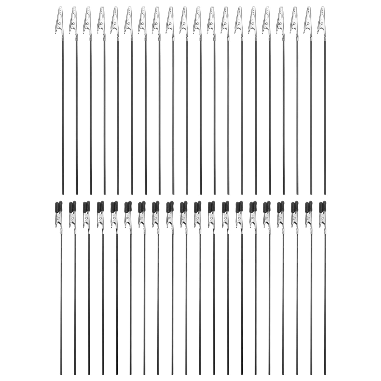 PATIKIL 7.3inch Air Brush Alligator Clip, 40 Pcs Painting Alligator Clip Sticks Memo Holder Rubber Metal Tips for Air Brush Industrial