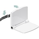 Invisia Fold Down Shower Seat for Elderly and Seniors - Bath Chair Wall Mounted ADA Handicap Seat Mobility Aid Home Safety St