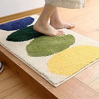 Yingzia Non-slip Bathroom Mat With Water Absorbent Soft Microfibers Kitchen Rug Door Mats Carpet (20" x 32", Lemon- yellow)