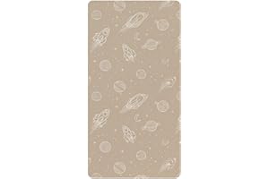 Adventure Slate Space Brown Crib Sheets for Baby Boys Girls Cotton Baby Playard Sheet Soft Comfy Toddler Mattresses, S