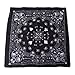 HDE 100% Cotton Double Sided Print Bandana Handkerchief Head Wrap - Solitaire Skulls