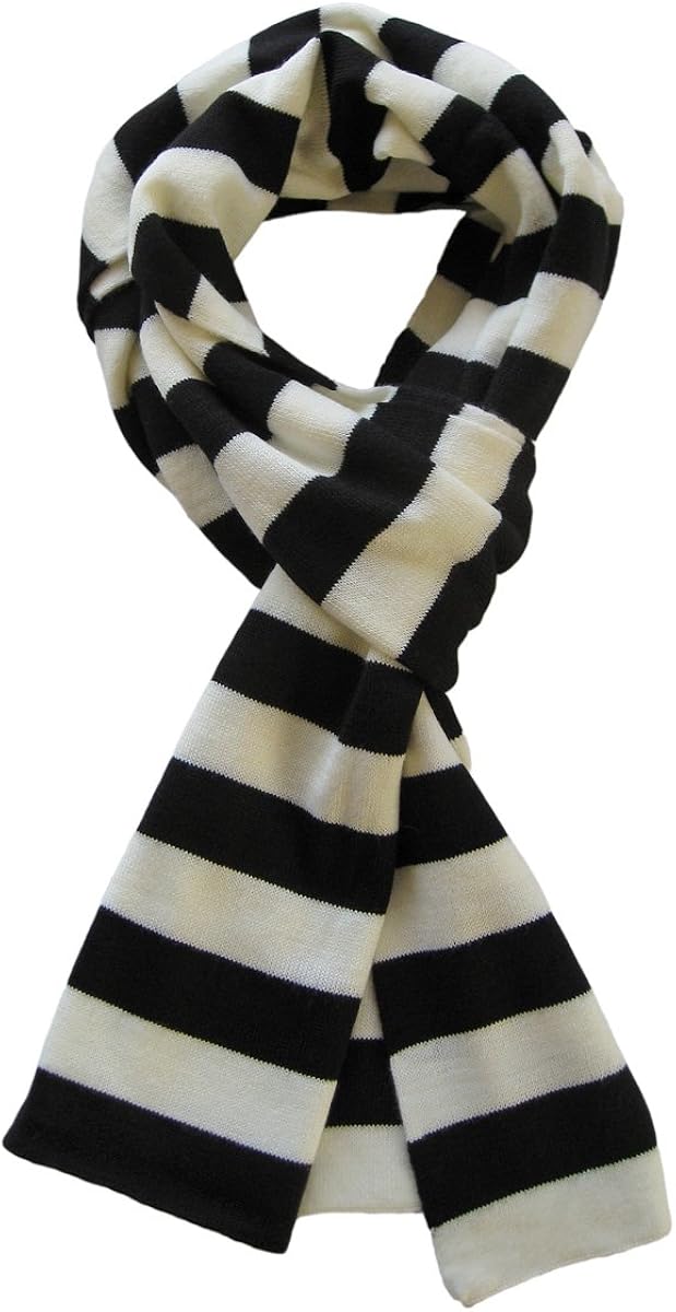 TrendsBlue Premium Soft Knit Striped Scarf, Gray & Black at  Women’s Clothing store