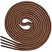 Miscly 3 Pairs Round Oxford Shoelaces for Dress Shoes 3/32″ Thin (30″, Brown)