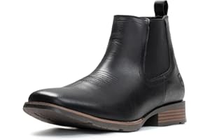 IUV Cowboy Boots For Men Ankle Boots Western Boot Casual Dress Slip On Chelsea Men