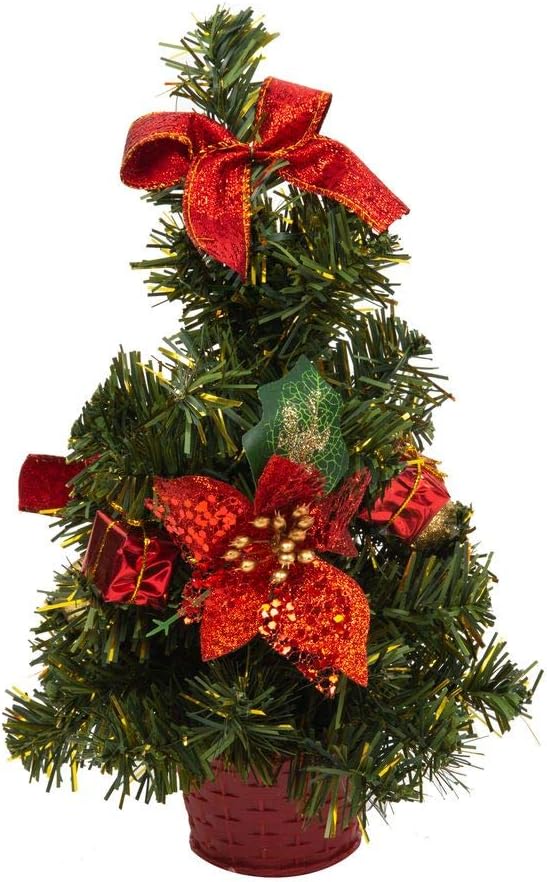 Regali Di Natale Prezzi Bassi.Wdp Mini Albero Di Natale In Pino Verde Con Fiocco E Regali 30 Cm Colore Rosso Oro O Argento Rosso Amazon It Casa E Cucina