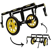 Suspenz Fishing Kayak Cart Trolley | Heavy Duty Canoe Carrier Trailer with Adjustable Bi-Directional Bunker Bars and Airless 