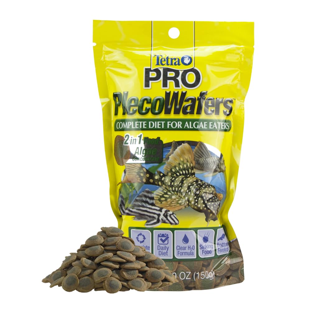 Photo 1 of Tetra PRO PlecoWafers 5.29 Ounces, Nutritionally Balanced Vegetarian Fish Food for Bottom Feeders, Concentrated Algae Center
