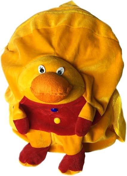 Symbolic Cute Duck Short Plush Backpack Cartoon Toy Ideal for Childrens Gifts Boy/Girl/Baby/Student/Kids