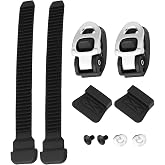 MechPort 1 Pair Micro Adjust Ratchet Buckles Spider Type Black Metal Buckles Compatible with Inline Skates Ice Skates and Speed Skates