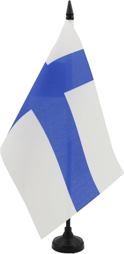 AZ FLAG Finland Table Flag 5x8 in Polyester Desk Flag with Pole & Base