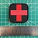 SpaceAuto Tactical Morale Patch Medic Cross Velcro Desert Military Badge - Black