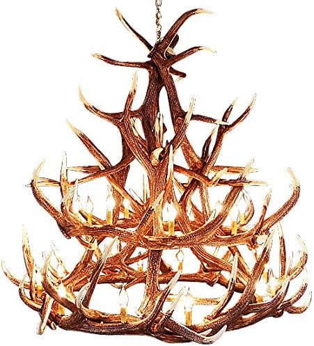 Rustic 18 Elk Antler Chandelier with 21 lights by Muskoka Lifestyle Products