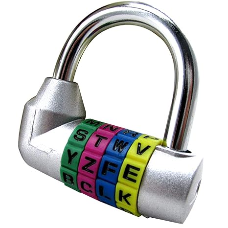 Combination Lock Drawer Padlock Luggage Anti Theft Cabinet Word 4
