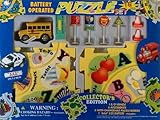 Puzzle Car Set - Battery Operated School Bus
