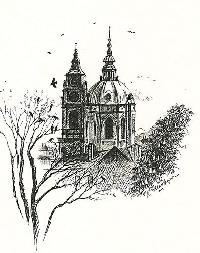 Amazon Com 8x10 Inch Print Of Original Painting Sketch Pencil Prague Czech Republic Cityscape Europe Crow Raven Home Interior Decor Design Decoration Fine Wall Art Handmade,Anatomy Anime Poses Female Base