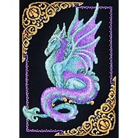Janlynn Cross Stitch Kit, 15-Inch by 11-Inch, Mythical Dragon Picture
