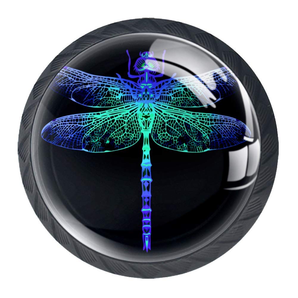 Möbelknöpfe für Kinder Blaue Libelle Schrankknopf Kristall Hardware