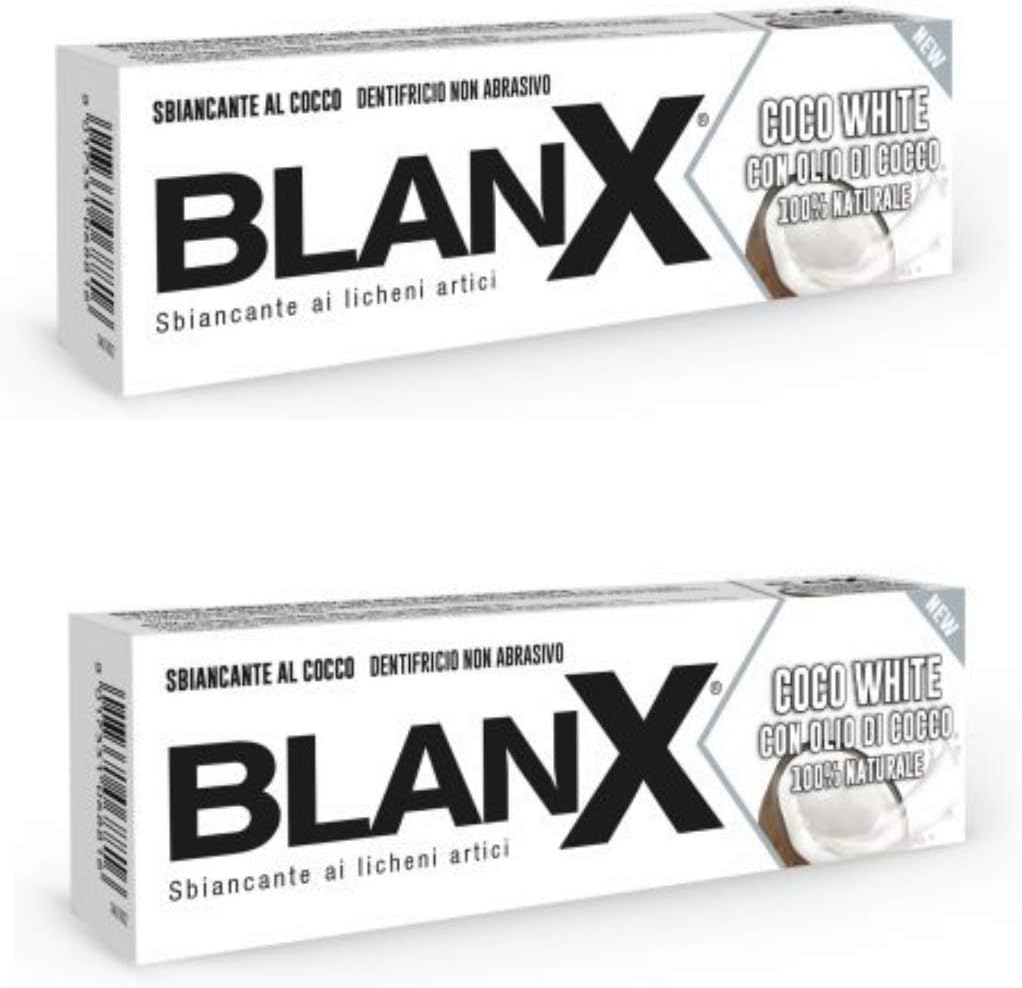 BlanX Coco White Toothpaste with Coconut Oil 2.54fl.oz 75ml, Pack of 2, 37.56 ml (Pack of 2)