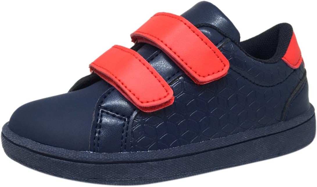 My Brooklyn Boy's and Girl's Vegan Durable Lightweight Reinforced Toe Double Hook and Loop Sneaker