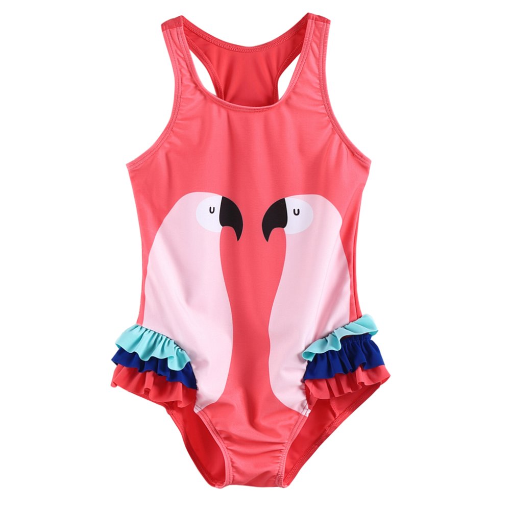 Hsctek Girls' One Piece Swimsuit, Lovely Animal Print Bathing Suit