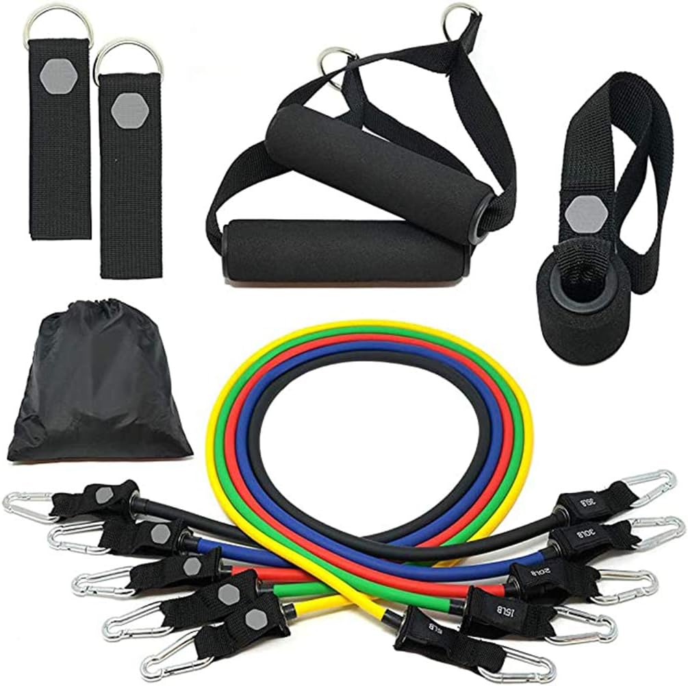 Resistance Bands with Handle Set,Exercise Bands Legs Ankle Straps for Resistance Training, Physical Therapy, Home Workouts