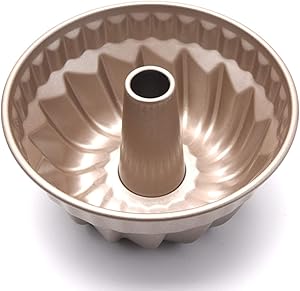 Rxan 7 inch Non-Stick Fluted Baking Ring Cake Pan Tray Dishes for Oven and Instant Pot Baking