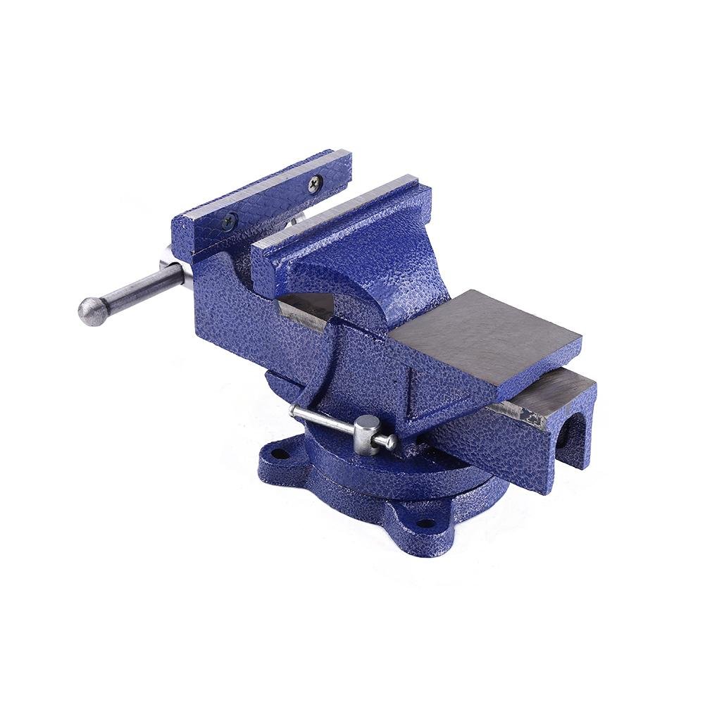 Morsa banco, 5Morsa banco con base girevole a 360 ° Morsetto tavolo per impieghi gravosi con incudine, elevata durezza, non facile deformare, bloccaggio più forte