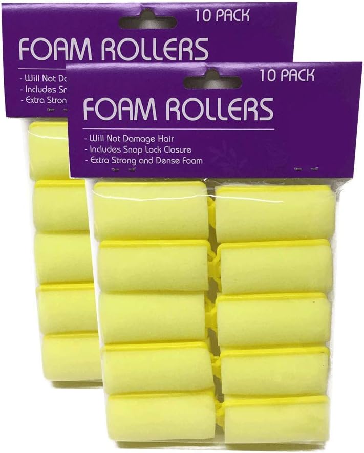 Foam Sponge Hair Rollers (YELLOW)