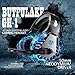 Butfulake GH1 Stereo Gaming Headset with mic & Splitter Cable for PUBG Over Ear Headphone noice Isolation mic, Surround Sound, Compatible with PS4, Xbox one S/X, Switch, PC, Skype (Sapphire Blue)thumb 2