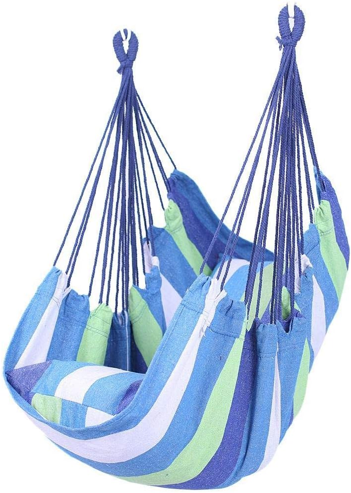 Yealsha Max 330 lbs Hanging Rope Hammock Chair Swing Seat, Large Hammock Chair Relax Hanging Swing Chair for Indoor/Outdoor