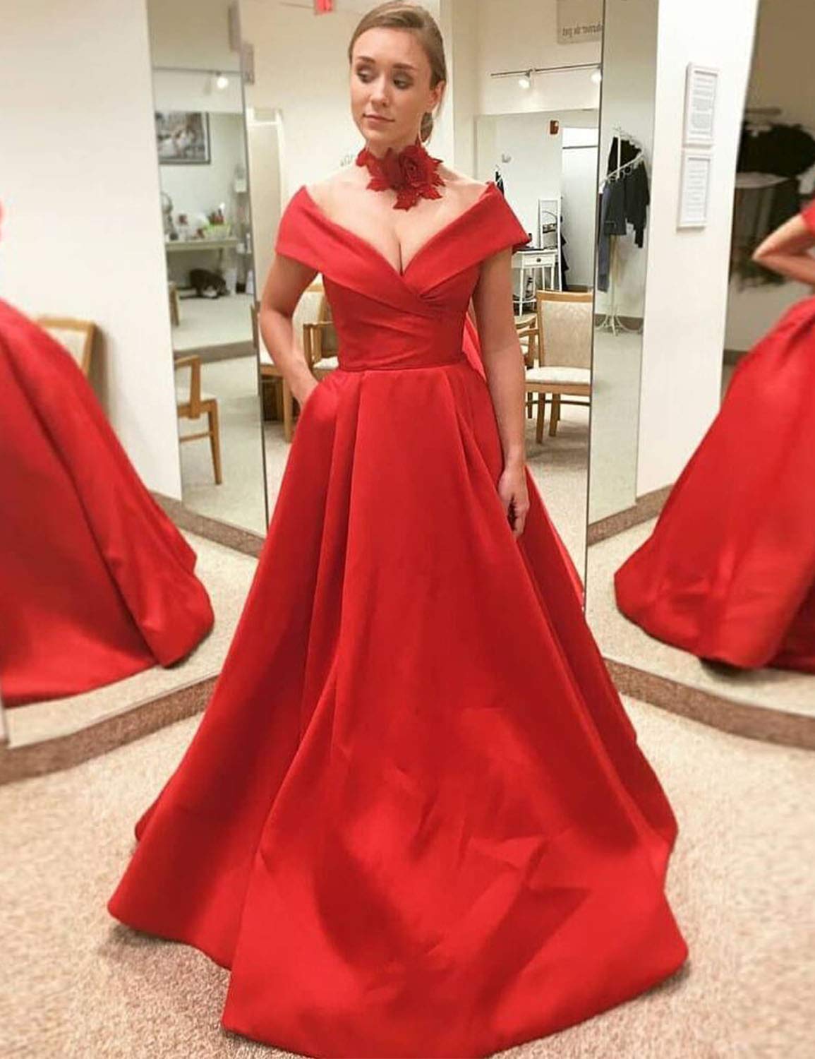 satin prom dresses 2018