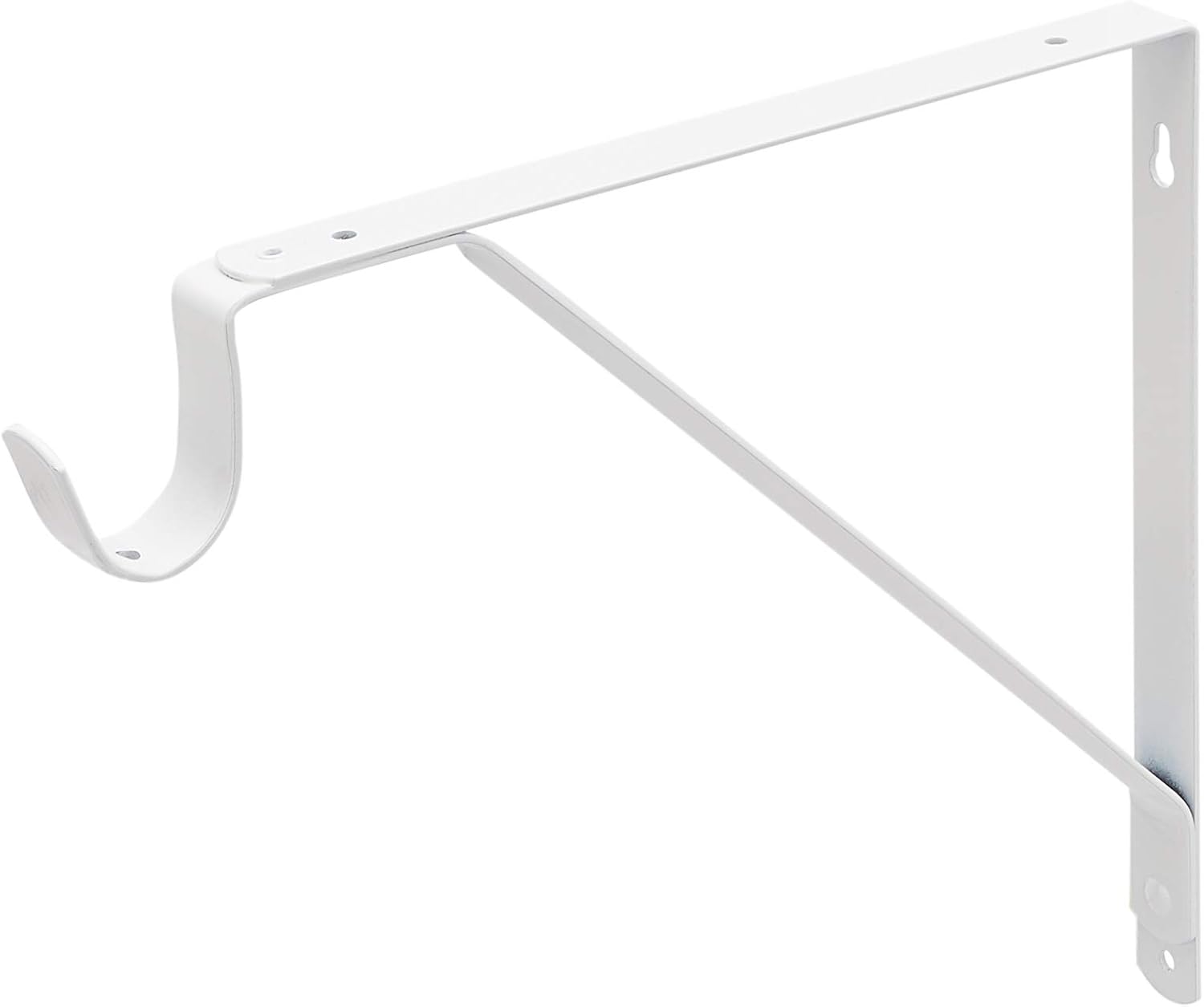 Commercial Heavy Duty Shelf and Rod Bracket, White, 4-Pack, AC-CH101-WH-4: Industrial & Scientific