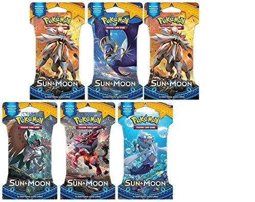 Pokemon TCG: Sun & Moon Blistered Booster Packs (6 Packs)