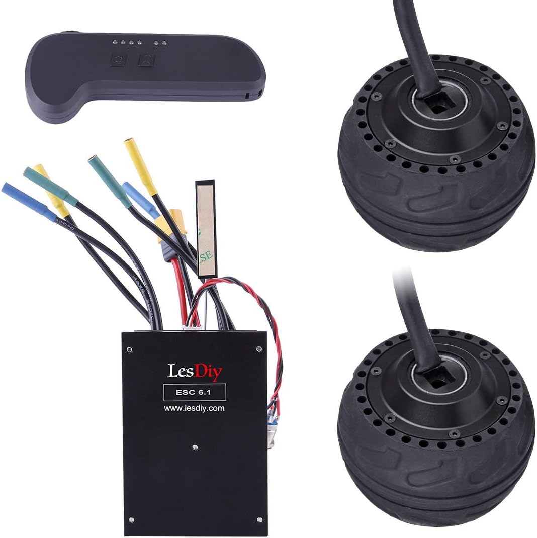 Ggoddess High-end 105L 500W Dual Wheel Motor + ESC6.1 Dual Drive ESC 100A 8-60V 3S-12S Battery for 4-Wheel Electric Skateboard,Electric Skateboard Accessories