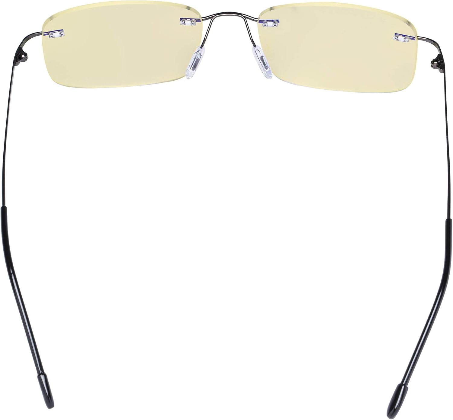 CessBlu Blue Light Blocking Glasses for Men Women Reading Computer Anti Glare UV Protection Eyeglasses Rimless Bendable (Gunmetal)+1.25 - Image 5