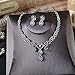 Missgrace Women Fashion Rhinestone Earrings and Rhinestone Necklace Elegant Jewelry Set Bridal Wedding Party Hair Jewelry Bridal Statement Necklace