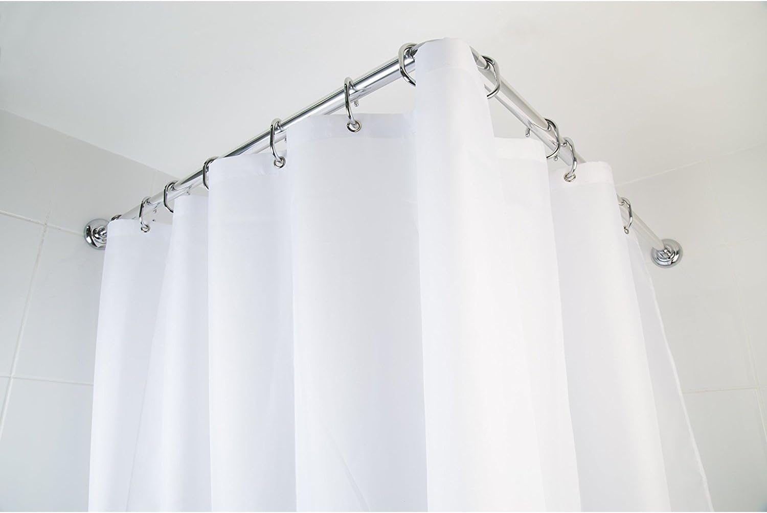 Croydex 4 Way Shower Bath Heavy Duty Aluminium Modular Chrome Curtain
