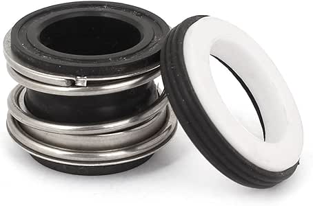 sourcingmap Sello Mecánico Del Eje de La Bomba de Agua Blanco Y Negro