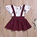 2Pcs Infant Toddler Baby Girls Summer Boho Floral Rompers Jumpsuit Strap Skirt Overall Dress Outfits Set (White, 3-6 Months)