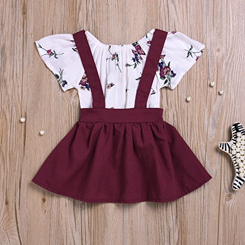 image for LOliSWan 2Pcs Infant Toddler Baby Girls Summer Boho Floral Rompers Jum