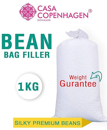 Casa Copenhagen Premium 1 Kg Bean Bag Refill/Filler - Feather White