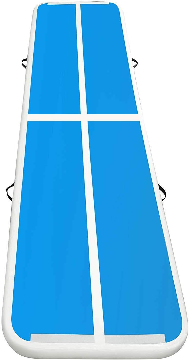 FBSPORT 13ft/16ft/20ft/23ft/26ft Inflatable Gymnastics Air Track Tumbling Mat 4/8 inches Thickness Airtrack Mats for Home Use/Training/Cheerleading/Yoga/Water with Pump : Sports & Outdoors