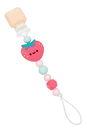 loulou lollipop silicone teether with clip