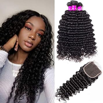 Amazon Com Tinashe Hair 10a Brazilian Deep Wave Hair Bundles